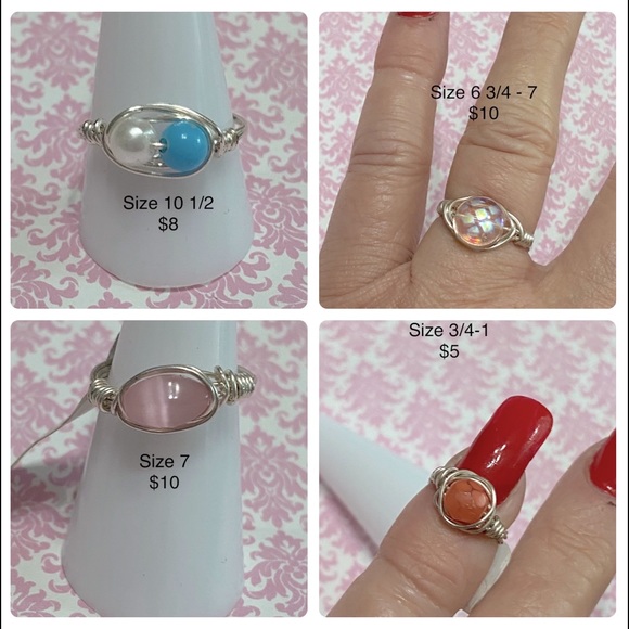 Handmade wire wrapped rings - Picture 3 of 5